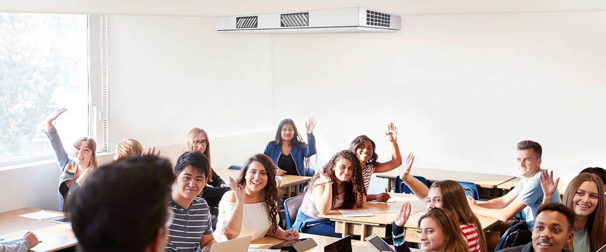 Schule-Klassenzimmer-Lueftung-DUPLEX-Vent Lüftung im Klassenzimmer
