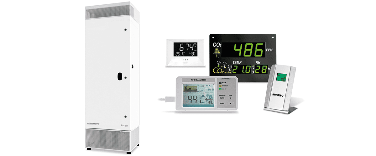 AIR_Pressebild_Purigo_CO2_rz Luftreiniger Purigo mit CO2-Monitoren